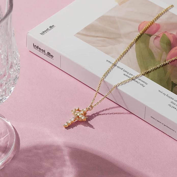 Cross & Crown Necklace
